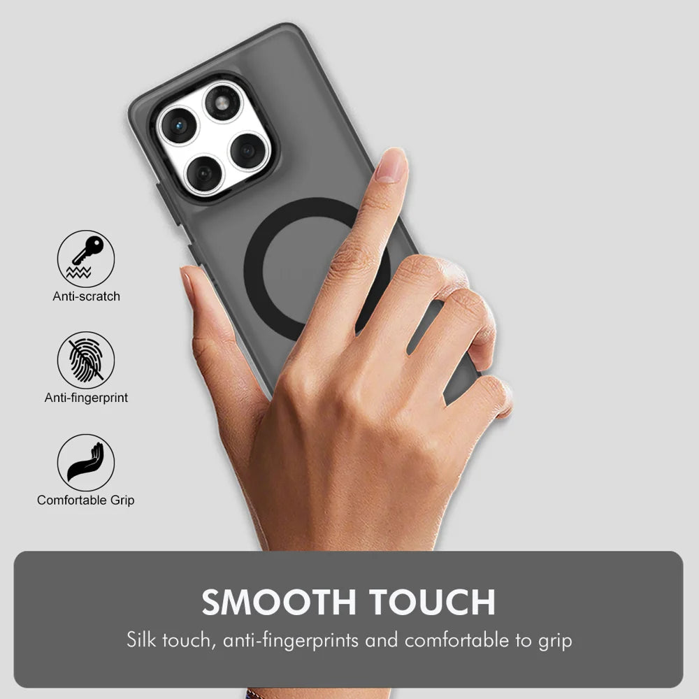 ENKAY HAT PRINCE For Motorola Edge 60 5G / Motorola Edge 60 Fusion 5G  Magnetic Case with Hydrogel Film PC TPU Phone Cover - White - 6