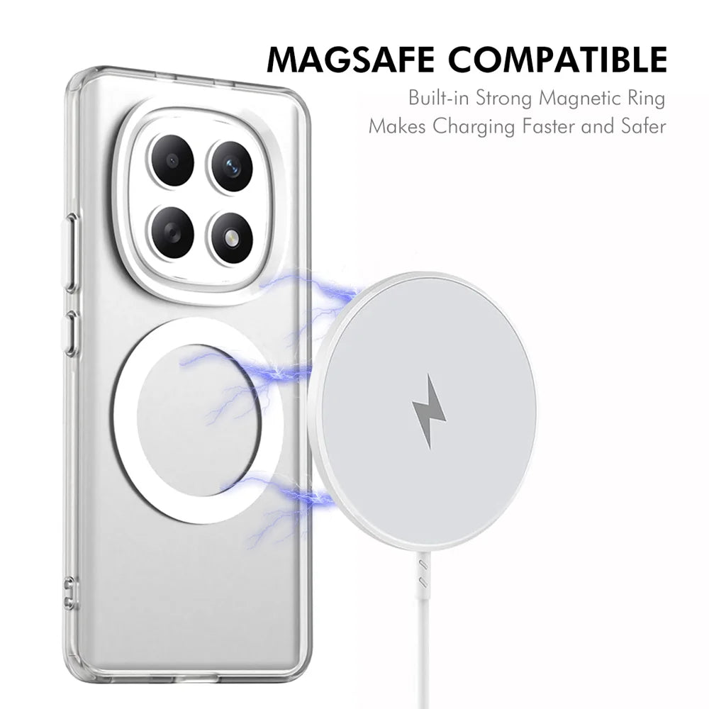 ENKAY HAT PRINCE For Xiaomi Poco M8 Pro 5G / Redmi Note 15 Pro+ 5G (Global)  Magnetic Case with Hydrogel Film PC TPU Phone Cover - White - 3