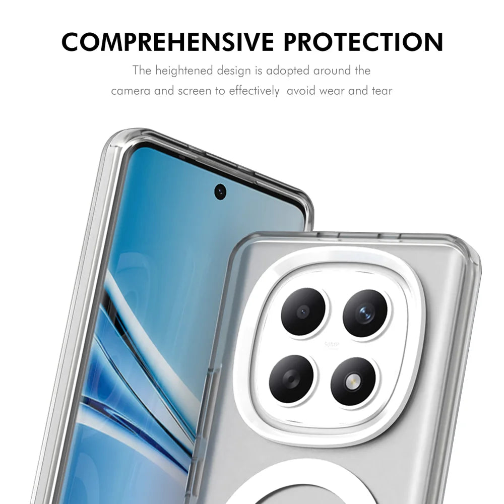 ENKAY HAT PRINCE For Xiaomi Poco M8 Pro 5G / Redmi Note 15 Pro+ 5G (Global)  Magnetic Case with Hydrogel Film PC TPU Phone Cover - White - 4