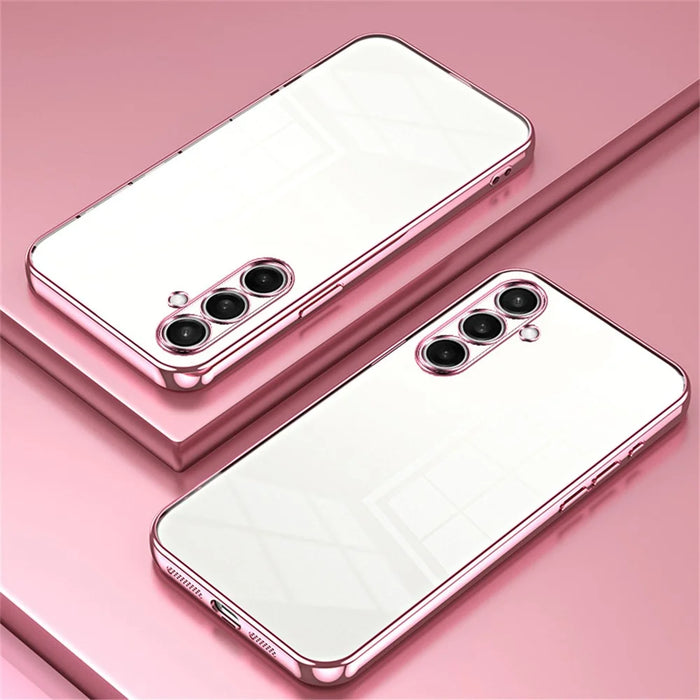 For Samsung Galaxy A27 5G Case Electroplating Frame Soft TPU Phone Cover - Pink - 2