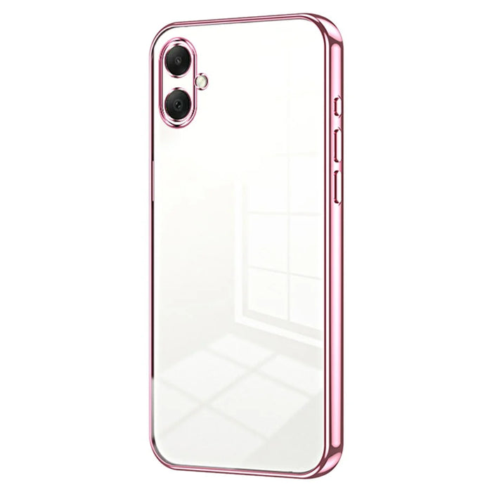 Phone Case For Samsung Galaxy A06 5G  /  A06 4G Electroplating Frame Soft TPU Phone Cover - Pink - 1