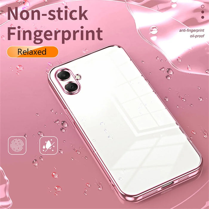 Phone Case For Samsung Galaxy A06 5G  /  A06 4G Electroplating Frame Soft TPU Phone Cover - Pink - 3