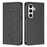 For Samsung Galaxy S24 FE Case RFID Blocking Wallet Stand Imprinted Cat Pattern Leather Phone Cover - Black - 1