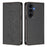 For Samsung Galaxy S26 FE / S25 FE Case RFID Blocking Wallet Stand Imprinted Cat Pattern Leather Phone Cover - Black - 1