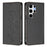 For Samsung Galaxy S25 Ultra Case RFID Blocking Wallet Stand Imprinted Cat Pattern Leather Phone Cover - Black - 1