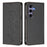 For Samsung Galaxy S25 / Galaxy S24 Case RFID Blocking Wallet Stand Imprinted Cat Pattern Leather Phone Cover - Black - 1