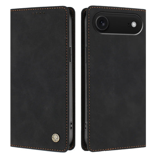 For iPhone Air Case HX RFID Blocking Wallet Stand Leather Flip Phone Cover - Black - 1
