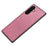 For Samsung Galaxy A36 5G Case Silk-Textured PU Leather Coated PC TPU Protective Phone Back Cover - Pink - 1