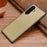 For Samsung Galaxy A56 5G Case Silk-Textured PU Leather Coated PC TPU Protective Phone Back Cover - Gold - 2
