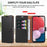 For Samsung Galaxy A37 5G Case Magnetic RFID Blocking Leather Phone Wallet Cover - Black - 5