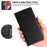 For Samsung Galaxy A37 5G Case Magnetic RFID Blocking Leather Phone Wallet Cover - Black - 6
