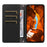For Samsung Galaxy A57 5G Case Magnetic Litchi Texture Wallet Leather Phone Cover with Wrist Strap - Black - 2