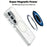 For Samsung Galaxy S26+ Magnetic Case Dual Color Shockproof TPU PC Phone Cover - White - 5