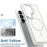 For Samsung Galaxy S26 Ultra Magnetic Case Dual Color Shockproof TPU PC Phone Cover - White - 5