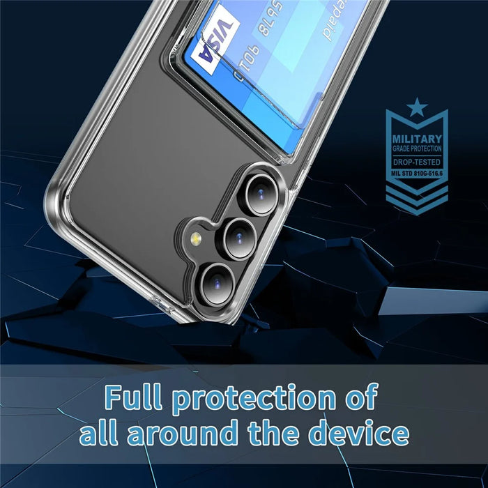 For 	Samsung Galaxy S26+ Case TPU + PC + Acrylic Cell Phone Cover with Card Holder - Transparent - 4