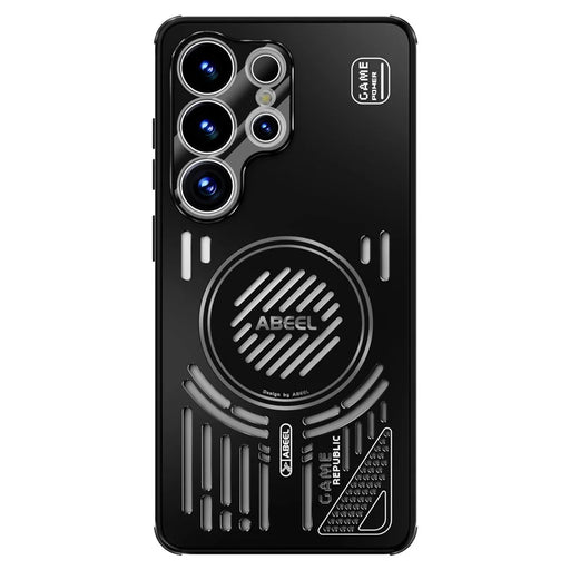 ABEEL For Samsung Galaxy S26 Ultra Magnetic Case Aluminium Alloy + PC + TPU Hollow Heat Dissipation Phone Cover - Black - 2