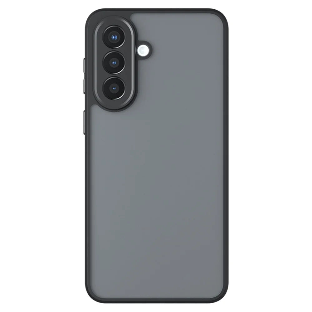 For Samsung Galaxy A57 5G Case Skin-Touch TPU + PC Matte Phone Back Cover - Transparent Black - 1