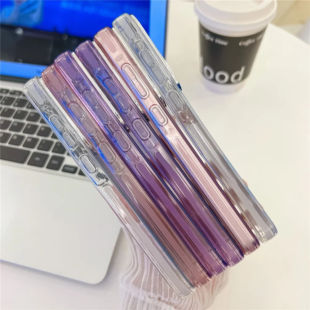 For Samsung Galaxy S26+ Case IMD Design Shockproof Hybrid Phone Cover with Glass Lens Film - Foil Pattern  /  Purple - 5