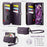 CASEME For Samsung Galaxy S26 Case  C39 RFID Blocking Zipper Wallet Stand Leather Cover with Strap - Purple - 3