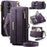 CASEME For Samsung Galaxy S26+ Case  C39 RFID Blocking Zipper Wallet Stand Leather Cover with Strap - Purple - 1