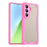 For Samsung Galaxy S26+ Case PC + TPU Semi-Transparent Frosted Finish Protective Phone Cover - Pink - 1