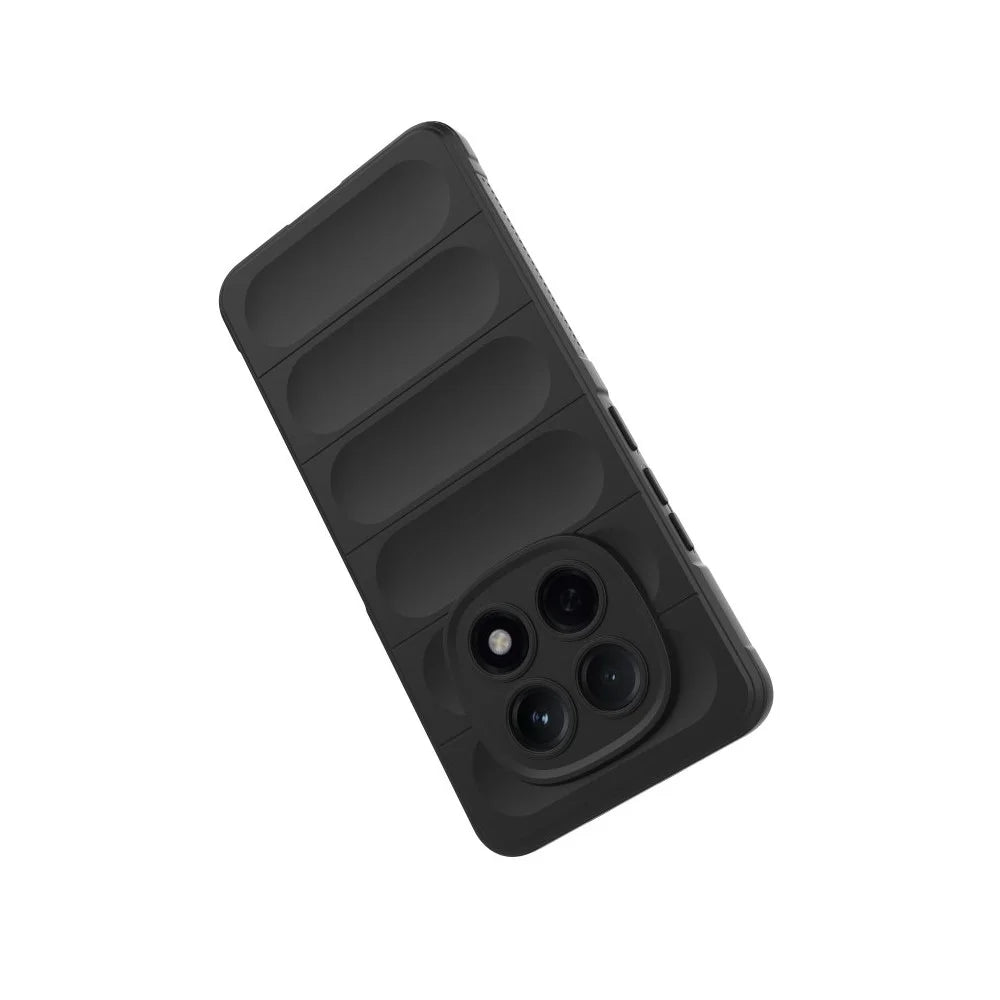 WANLONFENG HD Series For Xiaomi Poco M8 5G / Redmi Note 15 5G (Global) TPU Case Anti Slip Phone Cover with Tempered Glass - Black - 3