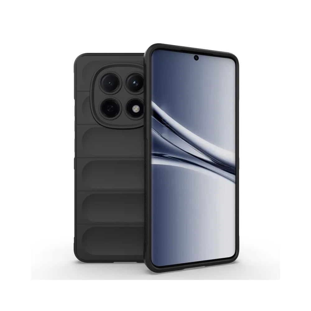 WANLONFENG HD Series For Xiaomi Poco M8 5G / Redmi Note 15 5G (Global) TPU Case Anti Slip Phone Cover with Tempered Glass - Black - 6