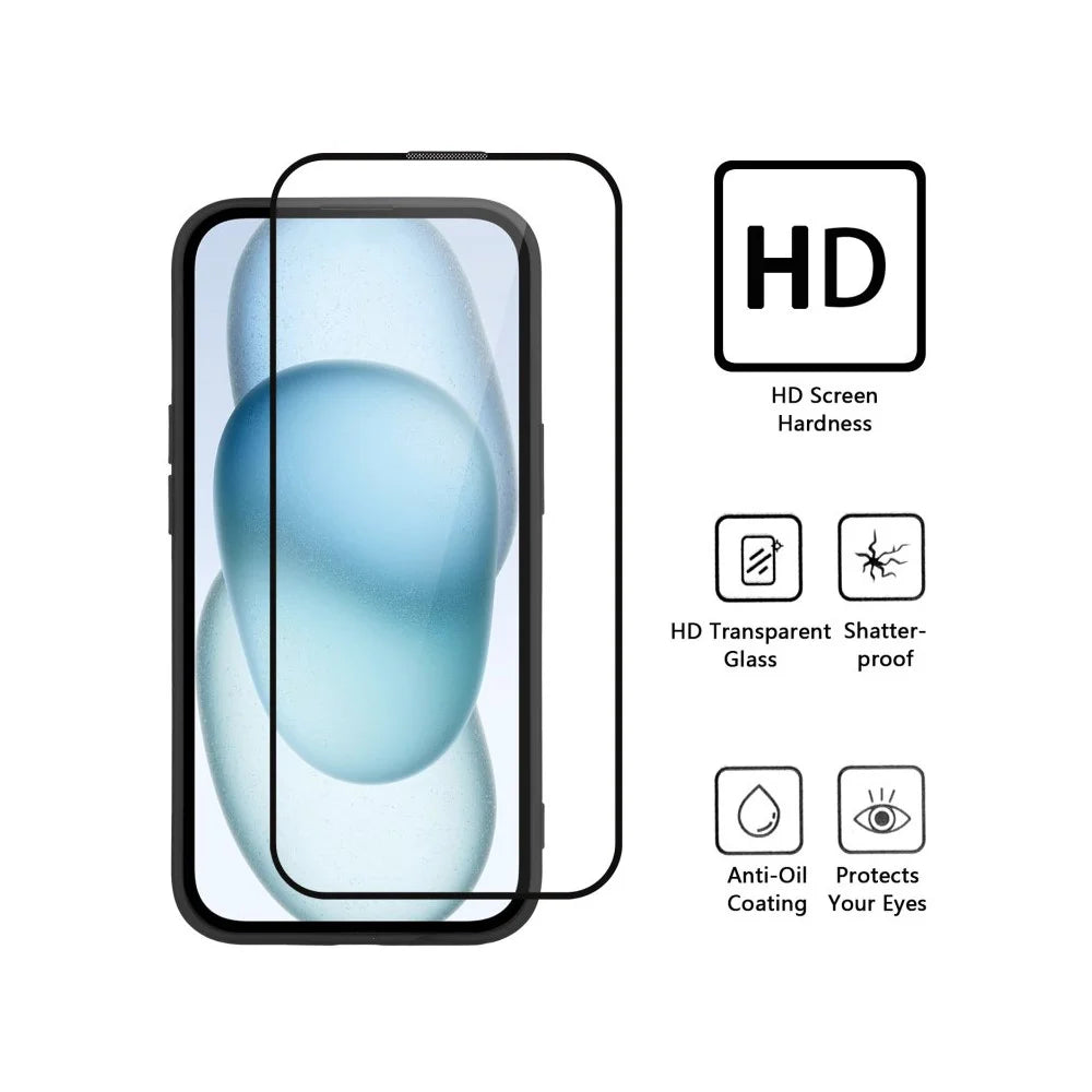 WANLONFENG For Xiaomi Poco M8 5G / Redmi Note 15 5G (Global) Phone Case PC TPU Back Cover Kickstand with Tempered Glass - Black - 7