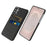 For Samsung Galaxy S26+ Case Cloth + Hard PC Phone Cover with Dual Card Slots - Black - 1