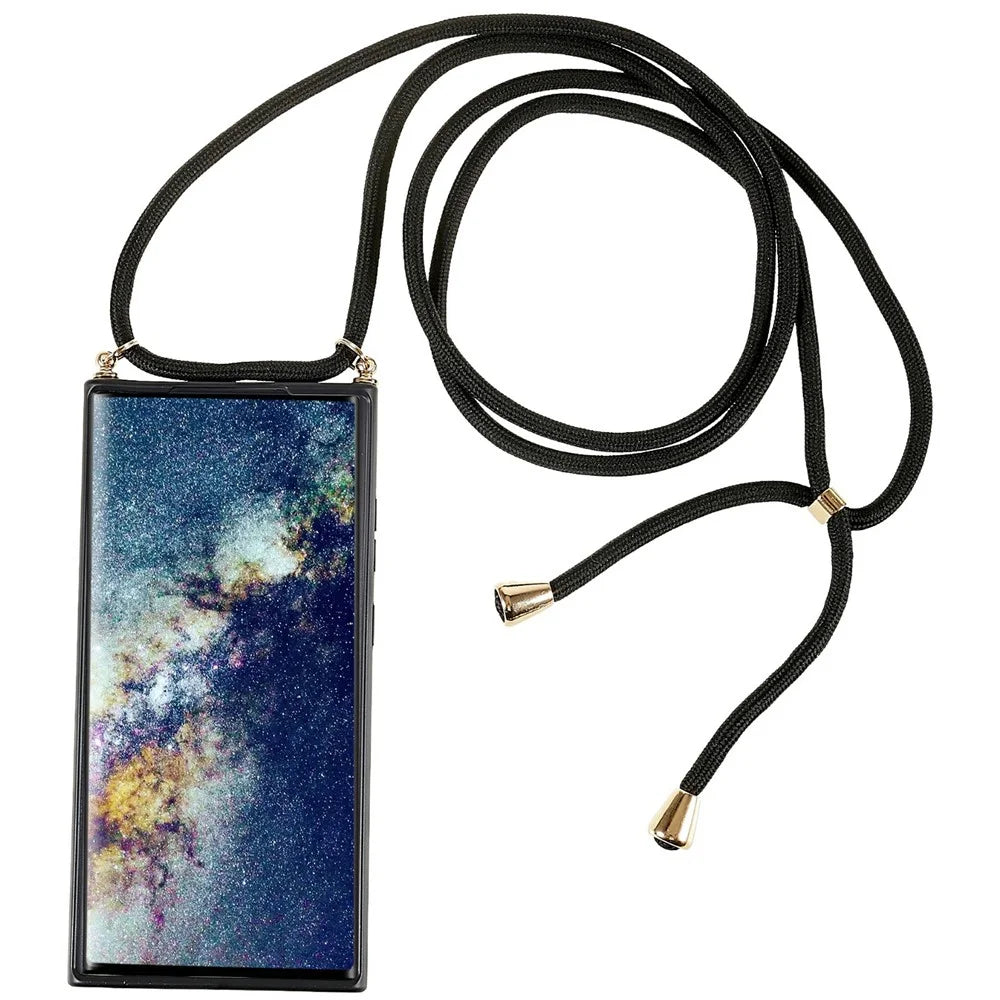 For Samsung Galaxy S26 Ultra Case Biodegradable Wheat Straw + TPU Eco-Friendly Phone Cover with Lanyard - Black - 2