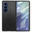 For Samsung Galaxy Z Fold7 5G Case Litchi Texture PU Leather Coated PC + TPU Protective Phone Back Cover - Black - 1
