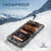 IP68 Waterproof Phone Case for iPhone 17 Pro Max Metal + Silicone Cover with Screen Protector - Black - 6