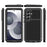 For Samsung Galaxy S26+ Case Silicone + Metal Phone Cover with Tempered Glass Screen Protector - Black - 3