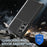 For Samsung Galaxy S26+ Case Silicone + Metal Phone Cover with Tempered Glass Screen Protector - Black - 4
