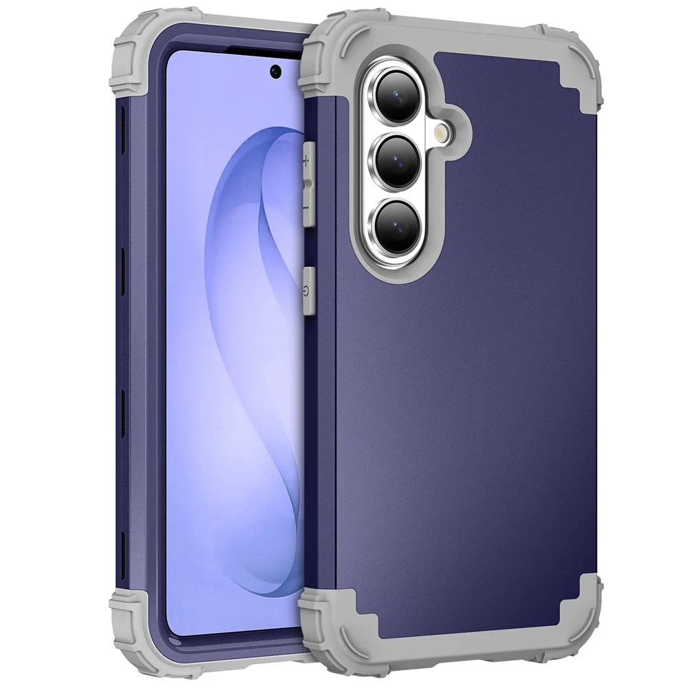 For Samsung Galaxy S26 Case Shockproof PC + TPU Phone Back Cover - Navy Blue - 1