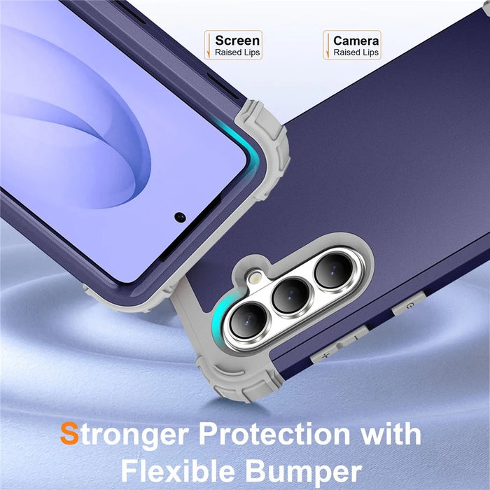 For Samsung Galaxy S26+ Case Shockproof PC + TPU Phone Back Cover - Navy Blue - 3