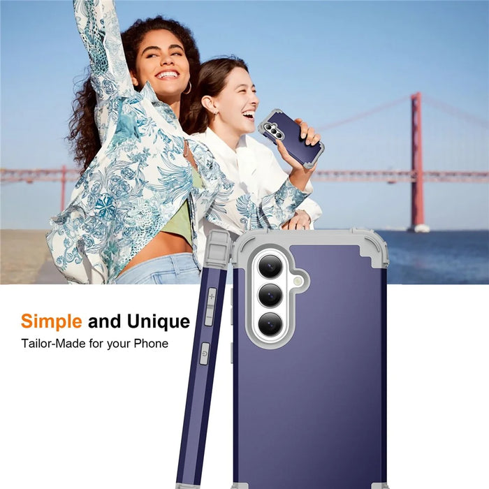 For Samsung Galaxy S26+ Case Shockproof PC + TPU Phone Back Cover - Navy Blue - 6