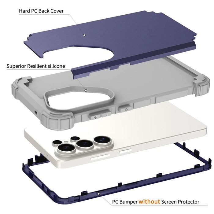 For Samsung Galaxy S26 Ultra Case Shockproof PC + TPU Phone Back Cover - Navy Blue - 5