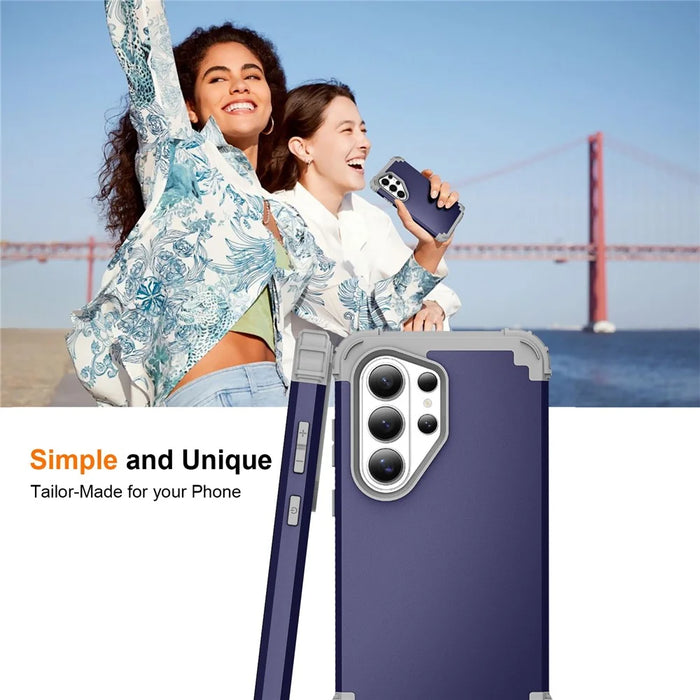 For Samsung Galaxy S26 Ultra Case Shockproof PC + TPU Phone Back Cover - Navy Blue - 6