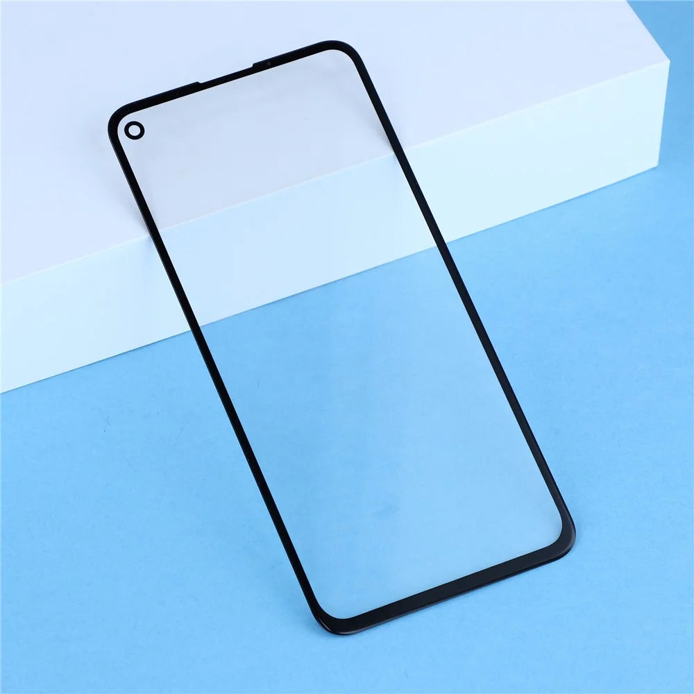 For Google Pixel 4a 4G Front Screen Glass Lens + OCA Adhesive Part (without Logo) - 3
