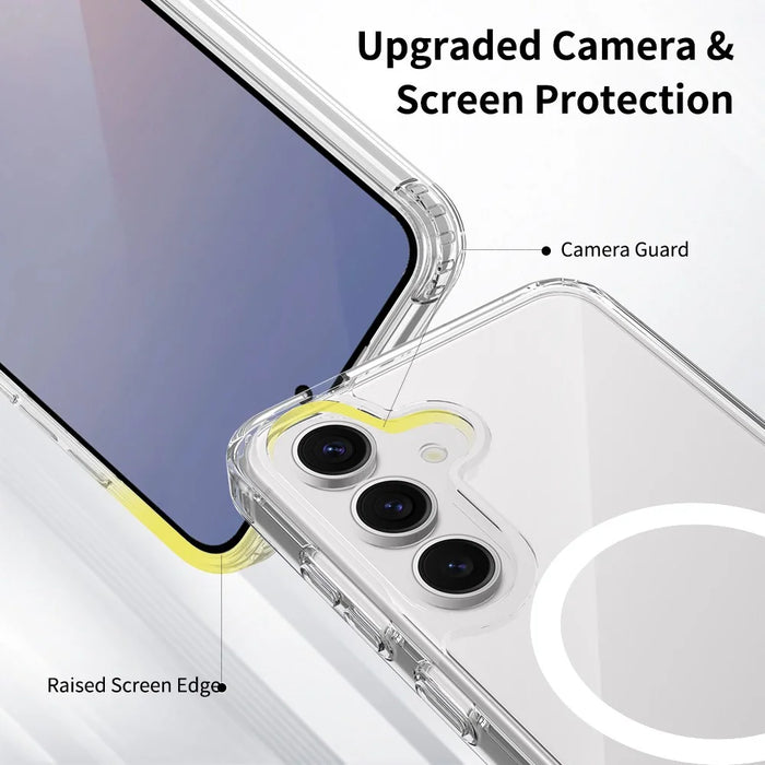 For Samsung Galaxy S26+ Magnetic Case 2.0mm Scratch Resistant TPU + PC Phone Cover - Transparent - 4