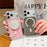 For iPhone 18 Pro Max / 17 Pro Max Case Compatible with MagSafe Clear Glitter Shockproof TPU Acrylic Phone Cover - Pink - 2