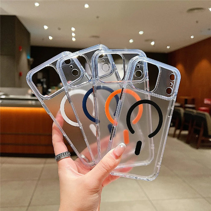For iPhone 17 Pro Magnetic Case PC + TPU Matte Anti-Drop Phone Cover Compatible with MagSafe - Black - 7