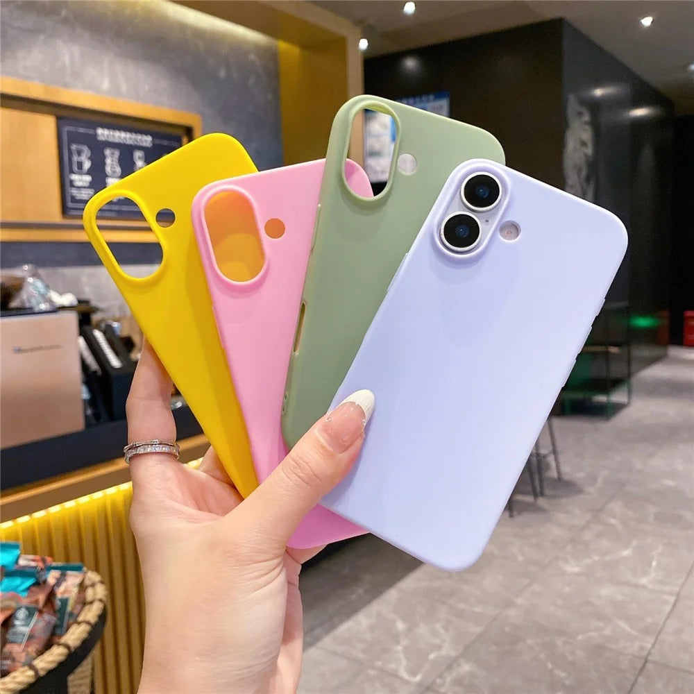 For iPhone 17 TPU Phone Case Matte Anti-Fingerprint Protective Cover - Red - 5