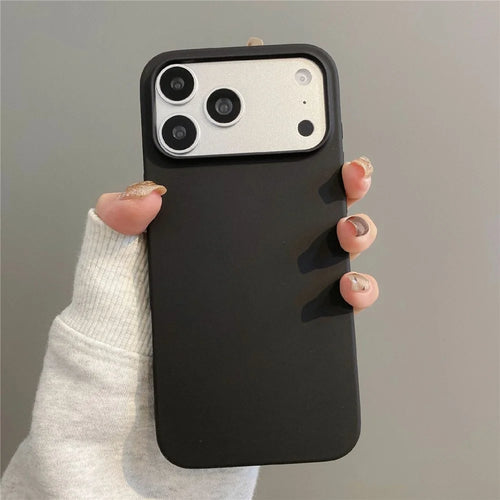 For iPhone 17 Pro Max TPU Phone Case Matte Anti-Fingerprint Protective Cover - Black - 1