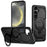 For Samsung Galaxy S26 Magnetic Case Ring Kickstand PC + TPU Hybrid Phone Cover - Black - 1