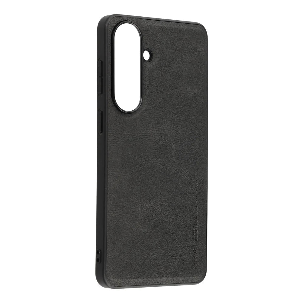 X-LEVEL Bojue-3 Series For Samsung Galaxy S26 Case Leather Coated PC + TPU Phone Back Cover - Black - 2