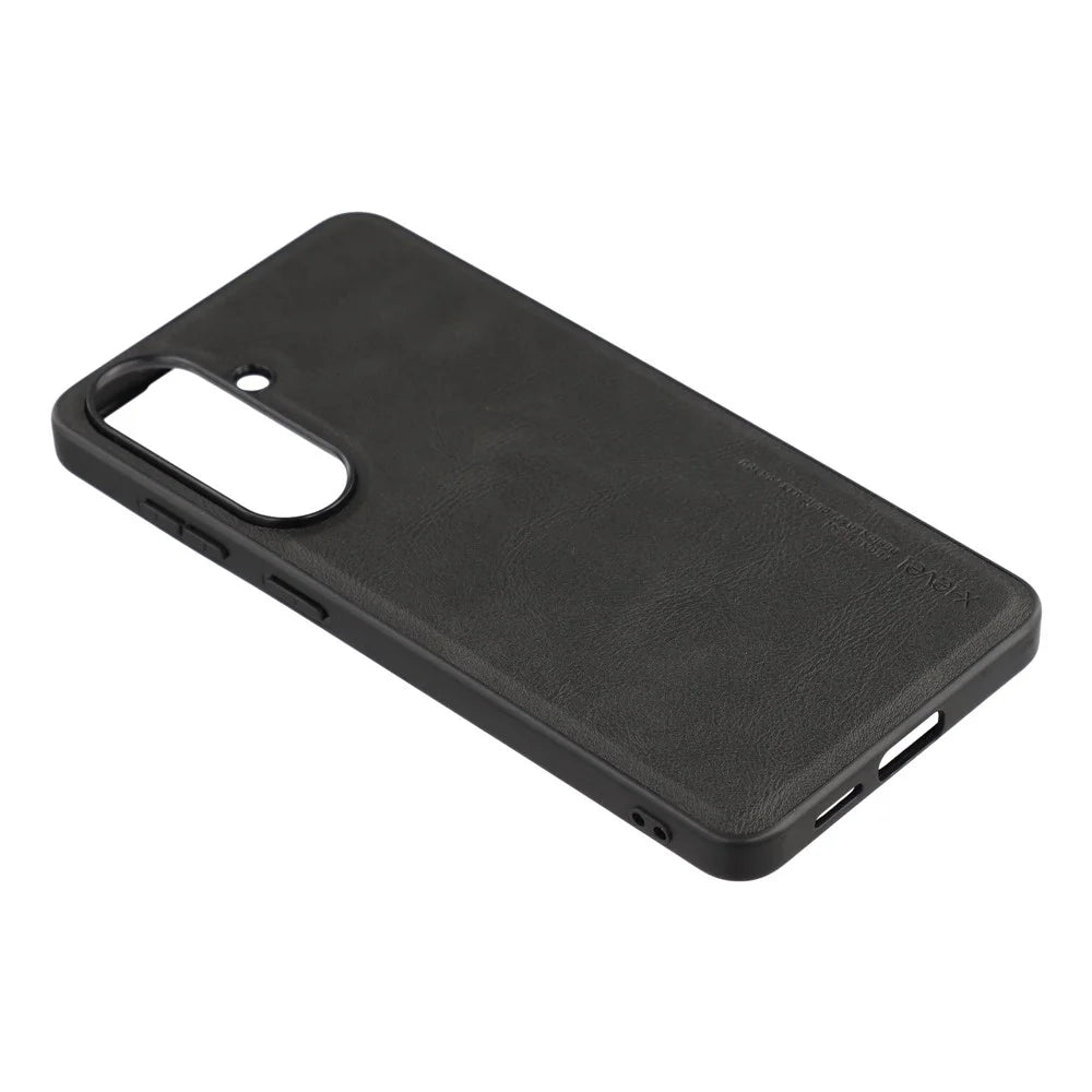 X-LEVEL Bojue-3 Series For Samsung Galaxy S26 Case Leather Coated PC + TPU Phone Back Cover - Black - 3