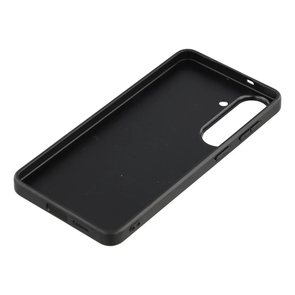 X-LEVEL For Samsung Galaxy S26+ Case Leather Coated PC TPU Phone Back Cover with Metal Kickstand - Black - 6