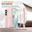 For Samsung Galaxy Z Fold7 5G Case Kickstand Dual Hinge PC Phone Cover with Tempered Glass Film / Stylus - Pink - 6